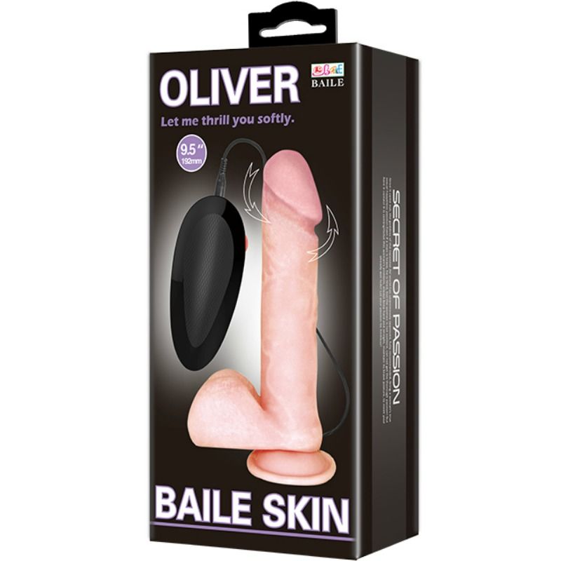 BAILE - OLIVER REALISTISK VIBRATOR MED ROTATIOUNSFUNKTION