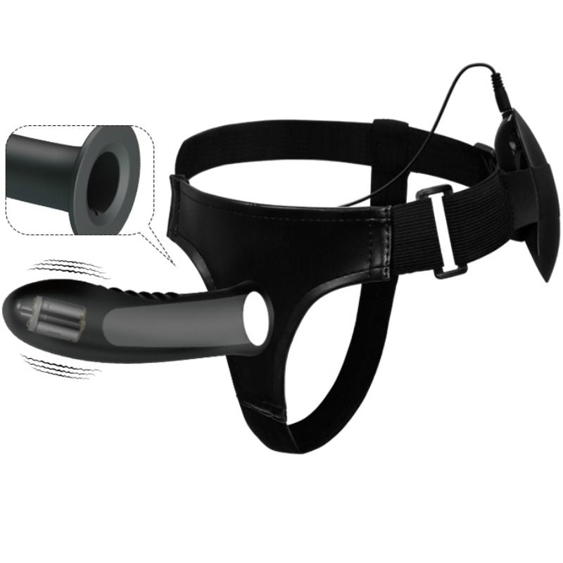 VÄN KÄRLEK - MYRON STRAP-ON MED VIBRATION OCH IHÅLIG DILDO