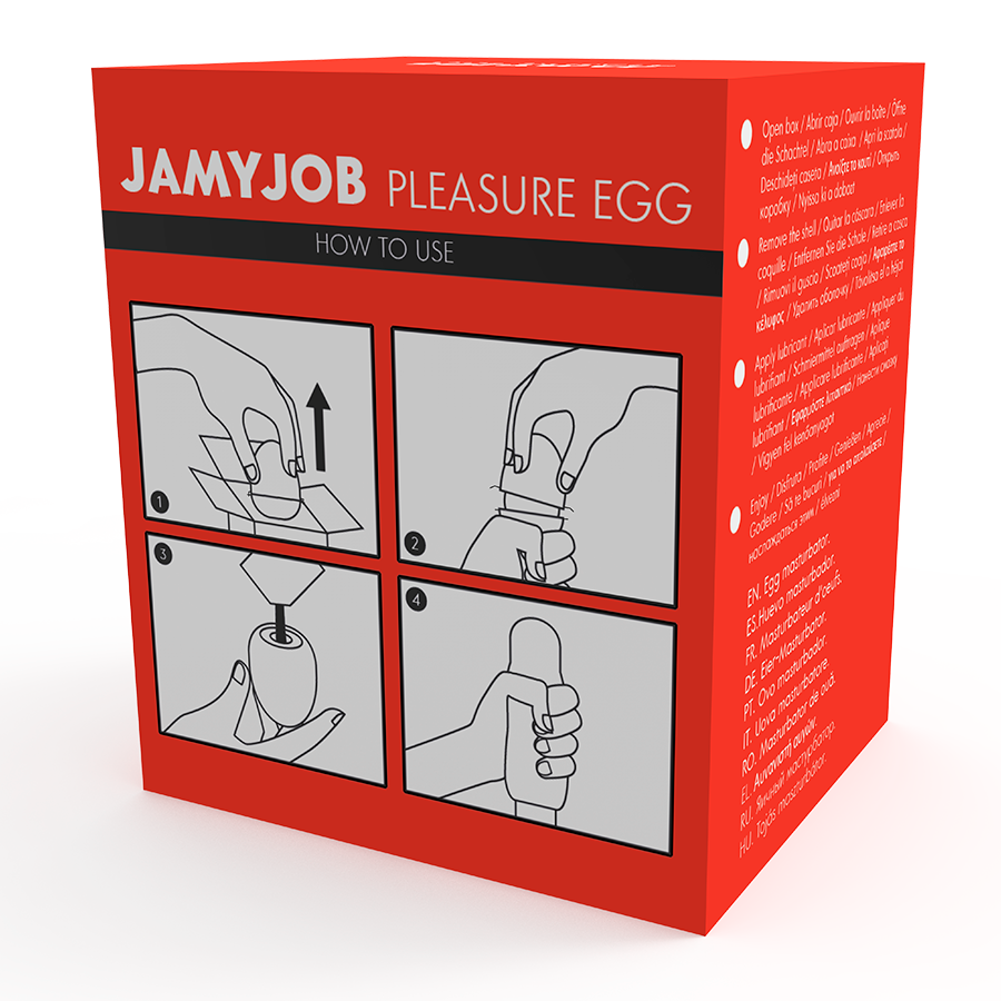 JAMYJOB - ÄGGMASTURBATOR RÖD VERSION DISKRETT