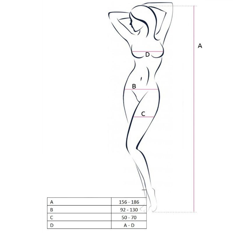 PASSION - KVINNA BS057 VIT BODYSTOCK EN STORLEK