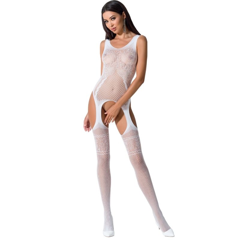 PASSION - KVINNA BS061 SVART BODYSTOCKING EN STORLEK