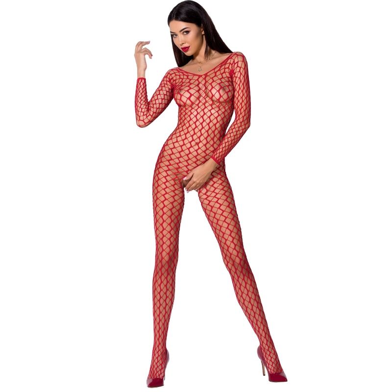 PASSION - KVINNA BS068 BODYSTOCKING SVART EN STORLEK