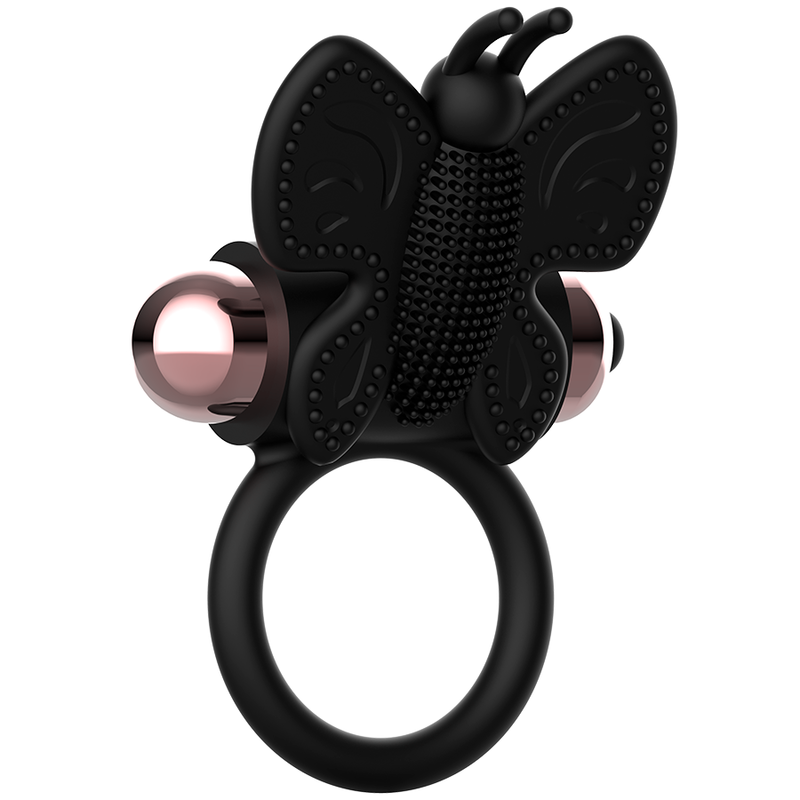 COQUETTE CHIC DESIRE - KUKRING FJÄRILS MED VIBRATOR SVART/ GULD