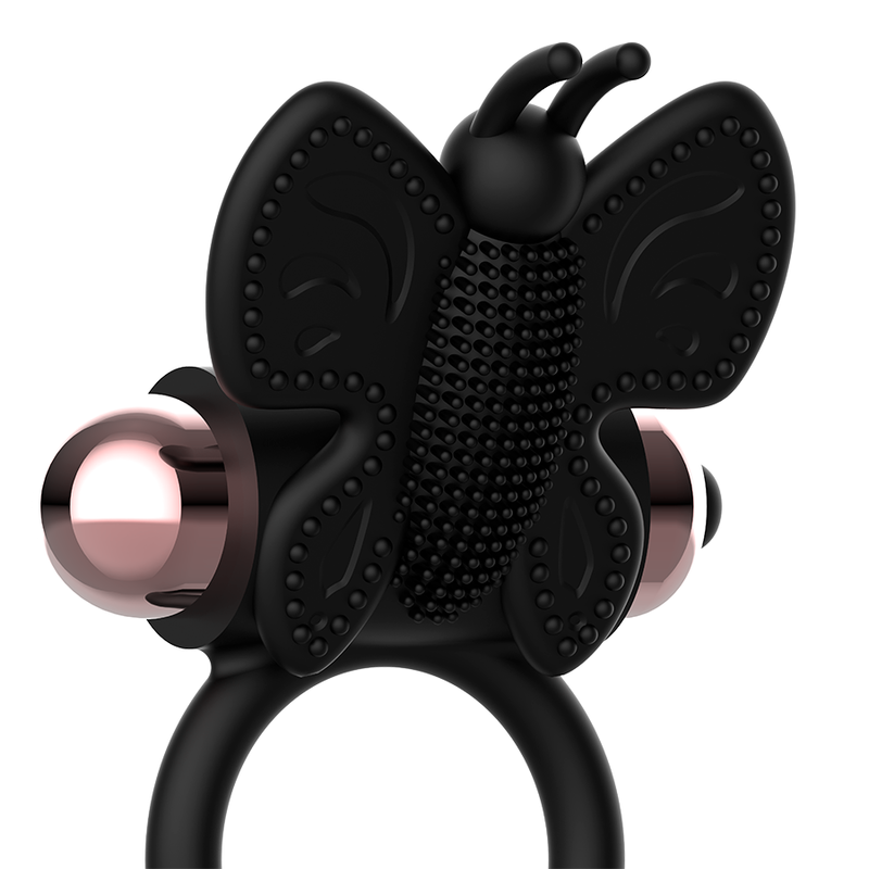 COQUETTE CHIC DESIRE - KUKRING FJÄRILS MED VIBRATOR SVART/ GULD