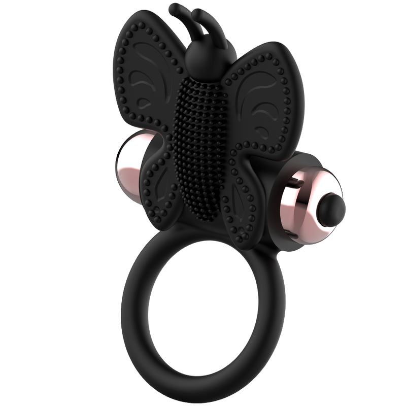 COQUETTE CHIC DESIRE - KUKRING FJÄRILS MED VIBRATOR SVART/ GULD