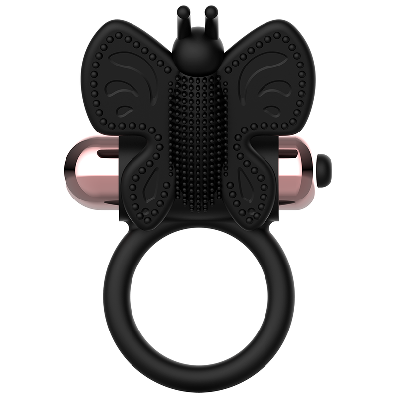 COQUETTE CHIC DESIRE - KUKRING FJÄRILS MED VIBRATOR SVART/ GULD