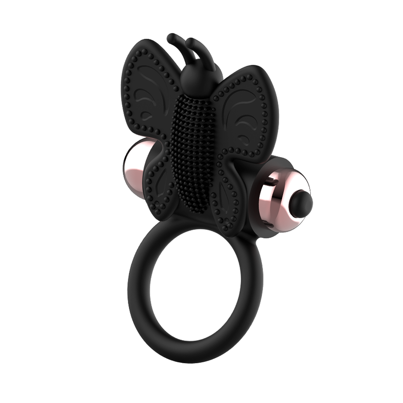 COQUETTE CHIC DESIRE - KUKRING FJÄRILS MED VIBRATOR SVART/ GULD