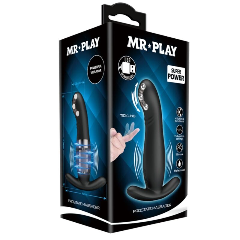 MR PLAY - UPPLADDNINGSBAR SVART PROSTATAMASSAGEAPPARAT
