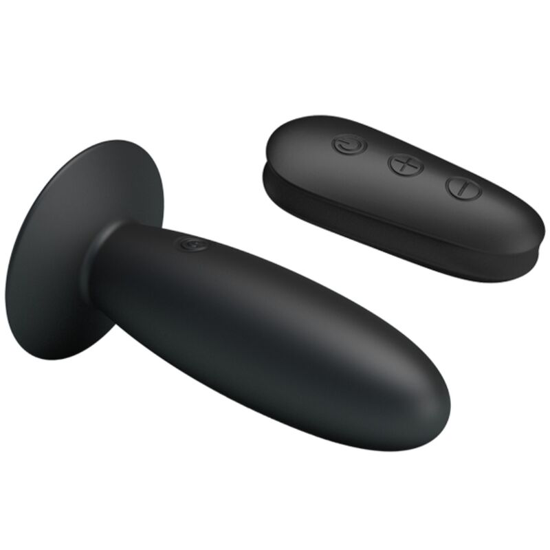 MR PLAY - ANALPLUGG MED VIBRATION SVART FJÄRRKONTROLL