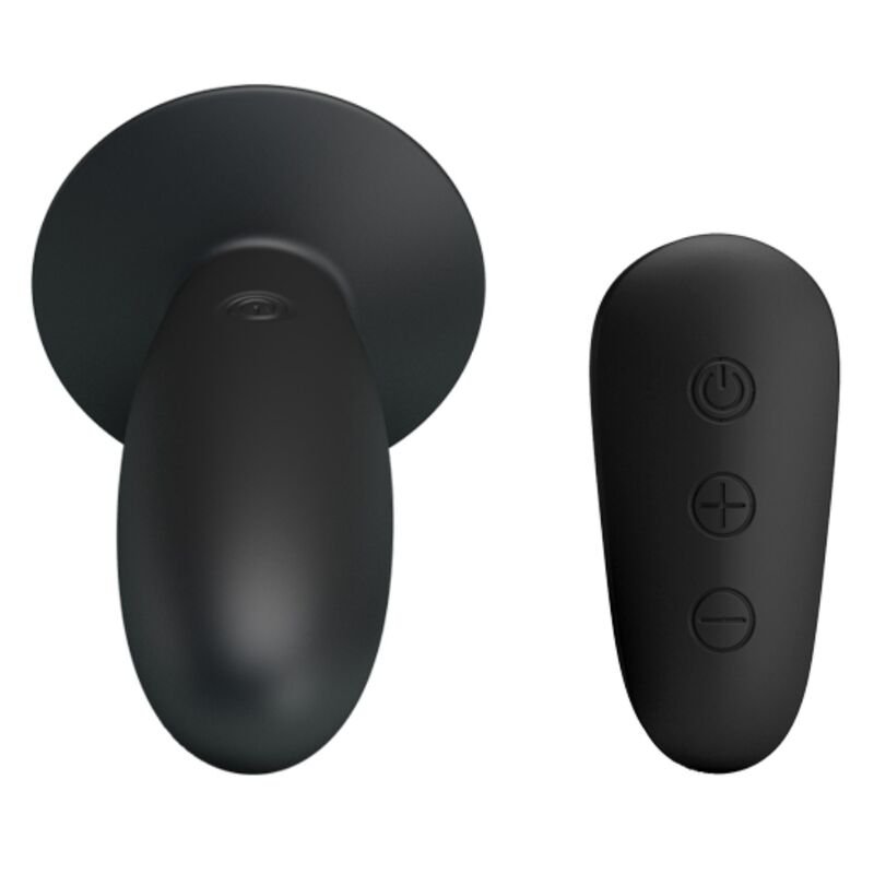 MR PLAY - ANALPLUGG MED VIBRATION SVART FJÄRRKONTROLL