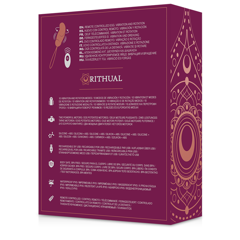 RITHUAL - ESHA ÄGG FJÄRRKONTROLLSYSTEM ROTATION + VIBRATION