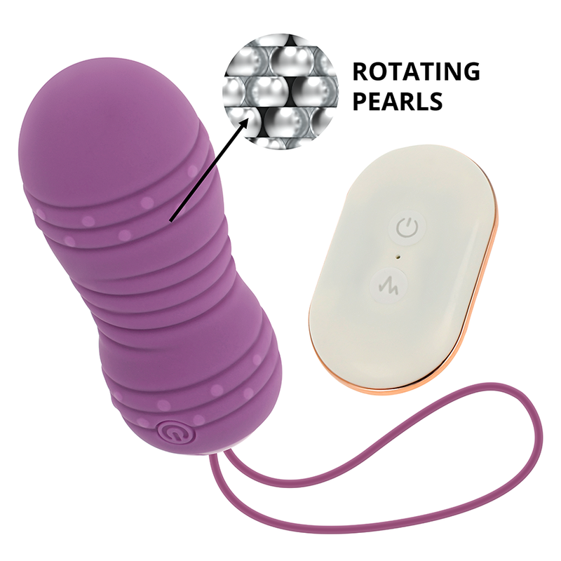 OHMAMA - FJÄRRKONTROLL ROTERANDE ÄGG 7 MÖNSTER LILA