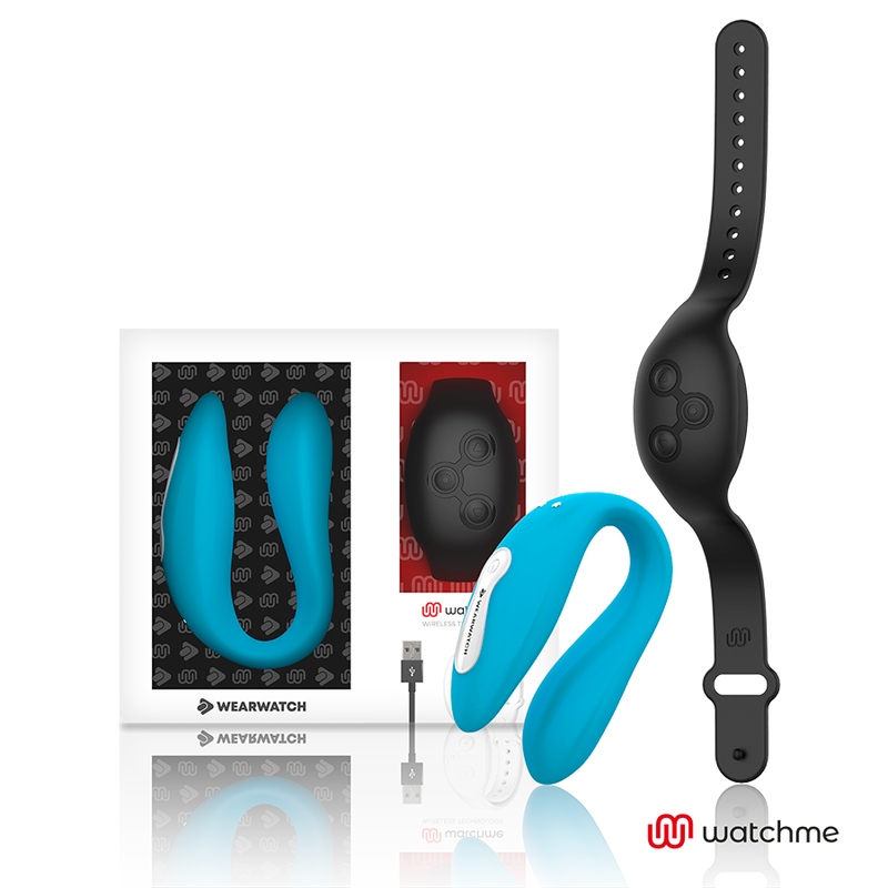 WEARWATCH - WATCHME VIBRATOR MED DUBBEL TEKNIK INDIGO / JET