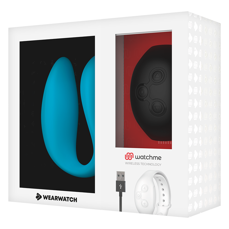 WEARWATCH - WATCHME VIBRATOR MED DUBBEL TEKNIK INDIGO / JET