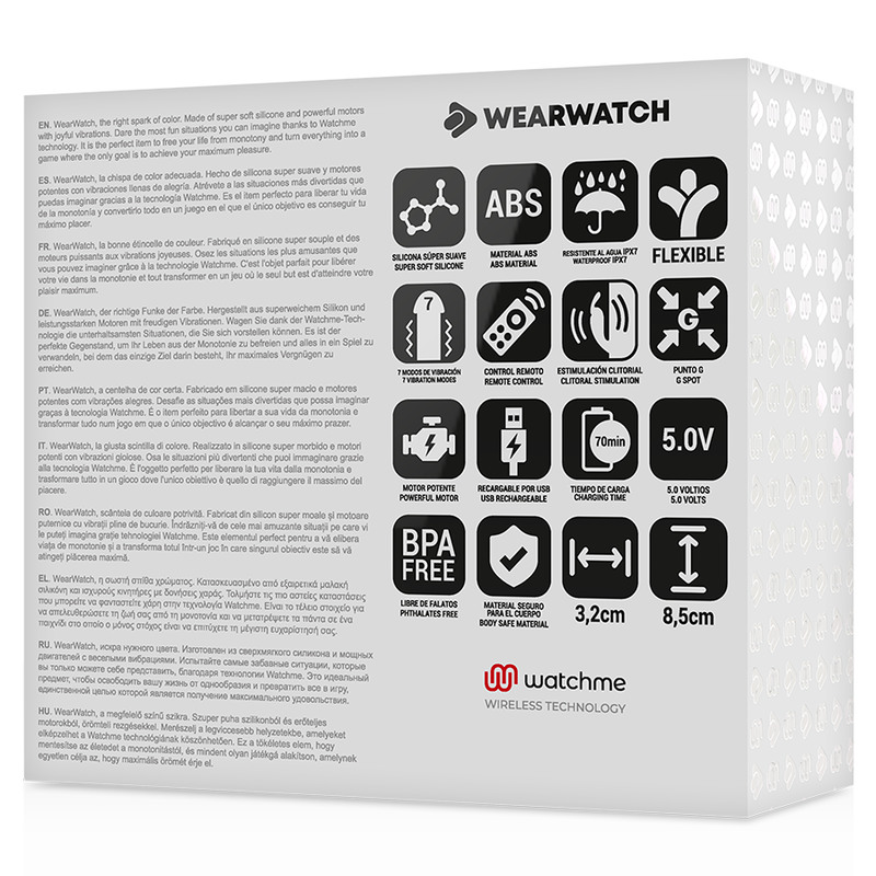 WEARWATCH - WATCHME DUBBELTEKNIKVIBRATOR FUCHSIA/AZABACHE
