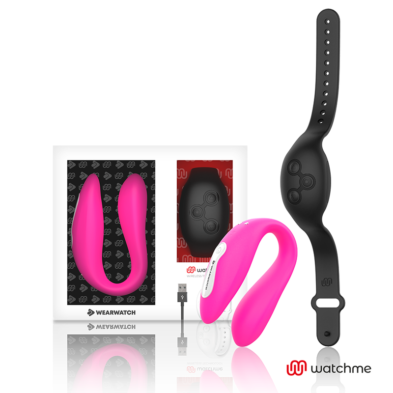 WEARWATCH - WATCHME DUBBELTEKNIKVIBRATOR FUCHSIA/AZABACHE