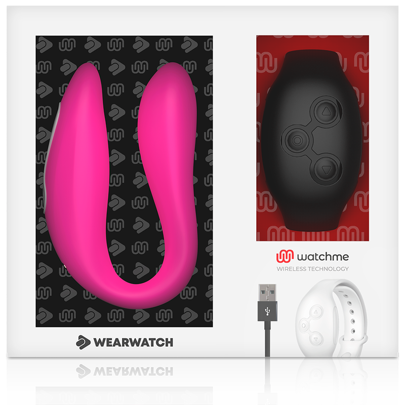 WEARWATCH - WATCHME DUBBELTEKNIKVIBRATOR FUCHSIA/AZABACHE