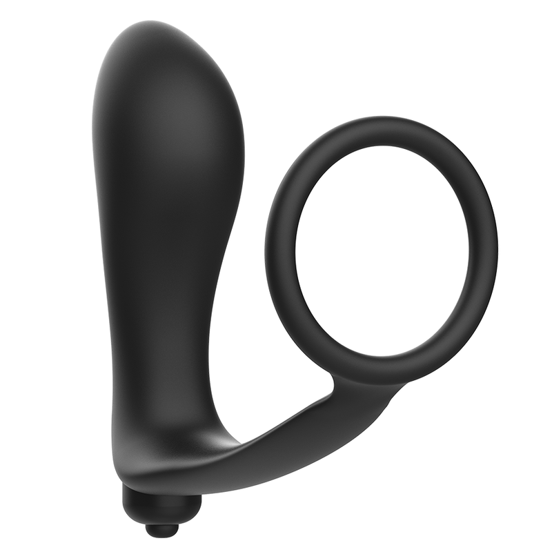 BEROENDE LEKSAKER - VIBRATORISK ANALPLUGG MED PENISRING