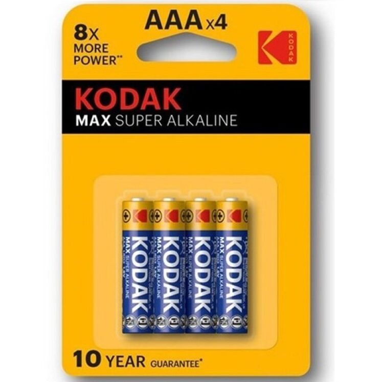 KODAK - MAX SUPER ALKALINSKA BATTERIER AAA LR03 BLISTER * 4